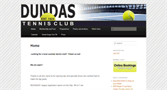 Desktop Screenshot of dundastennisclub.com