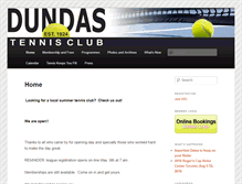 Tablet Screenshot of dundastennisclub.com